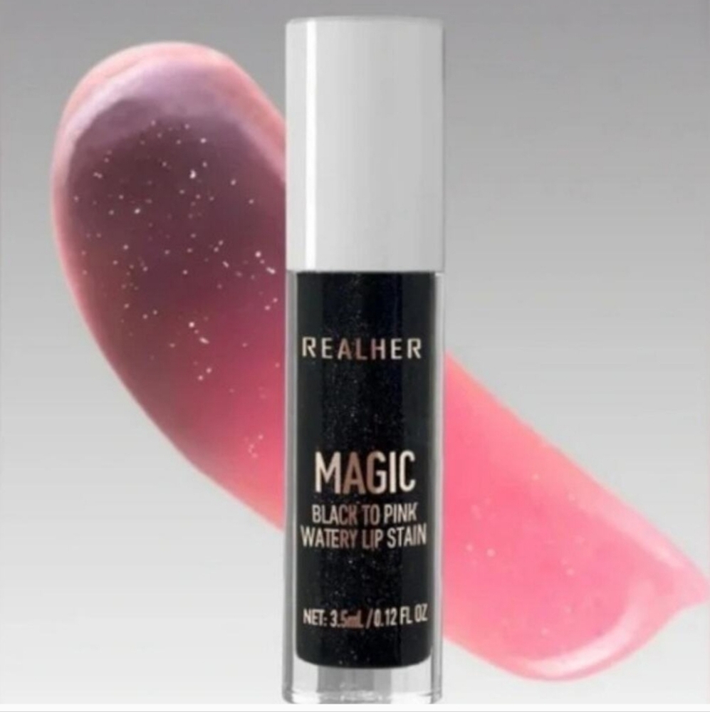 RealHer Magic Black to Pink Lip Stain NIB